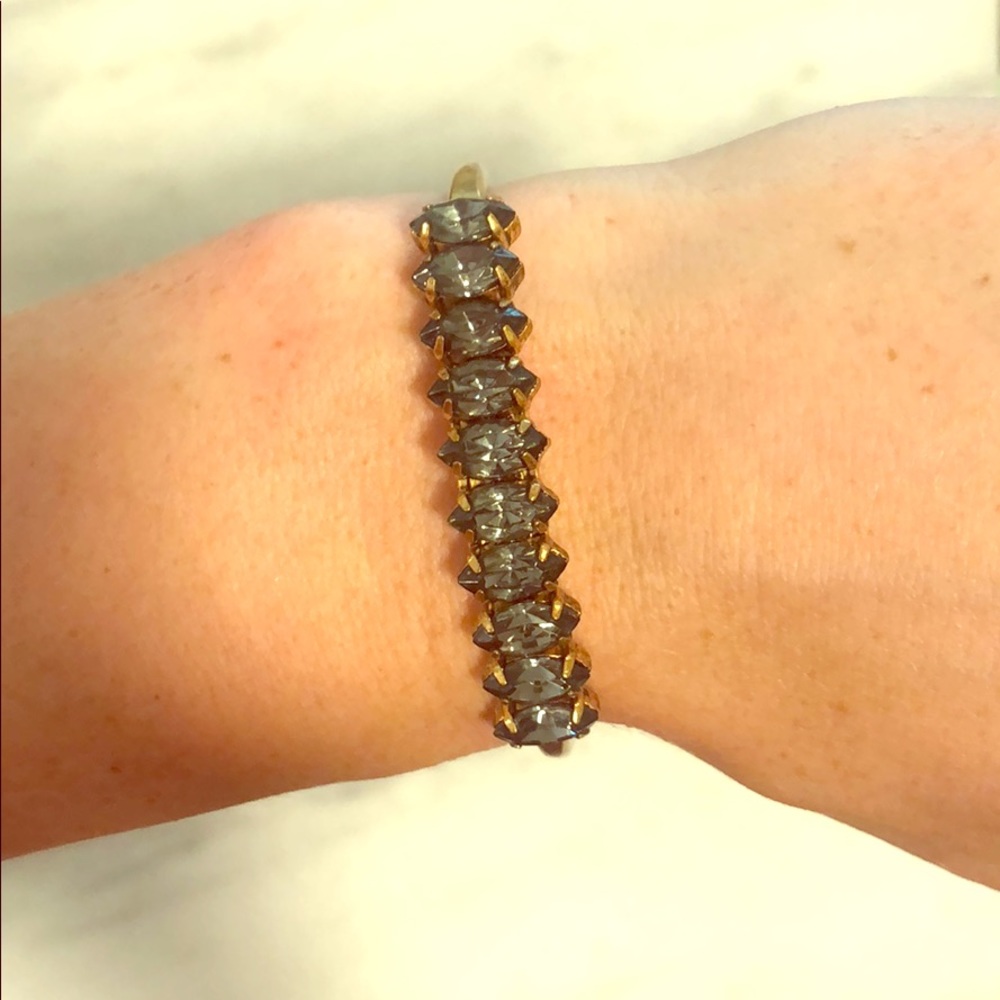 Elizabeth Cole gray crystal bracelet